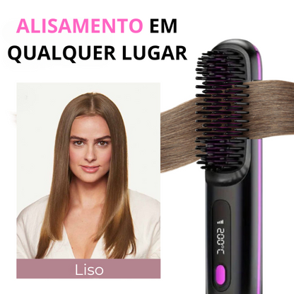 Escova Portátil Zyforas Pro – Alisa, Modela e Seca